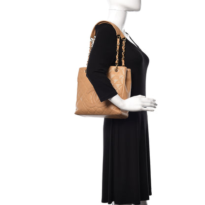 Chanel Caviar Quilted Petit Shopping Tote PST Beige 2 of 20