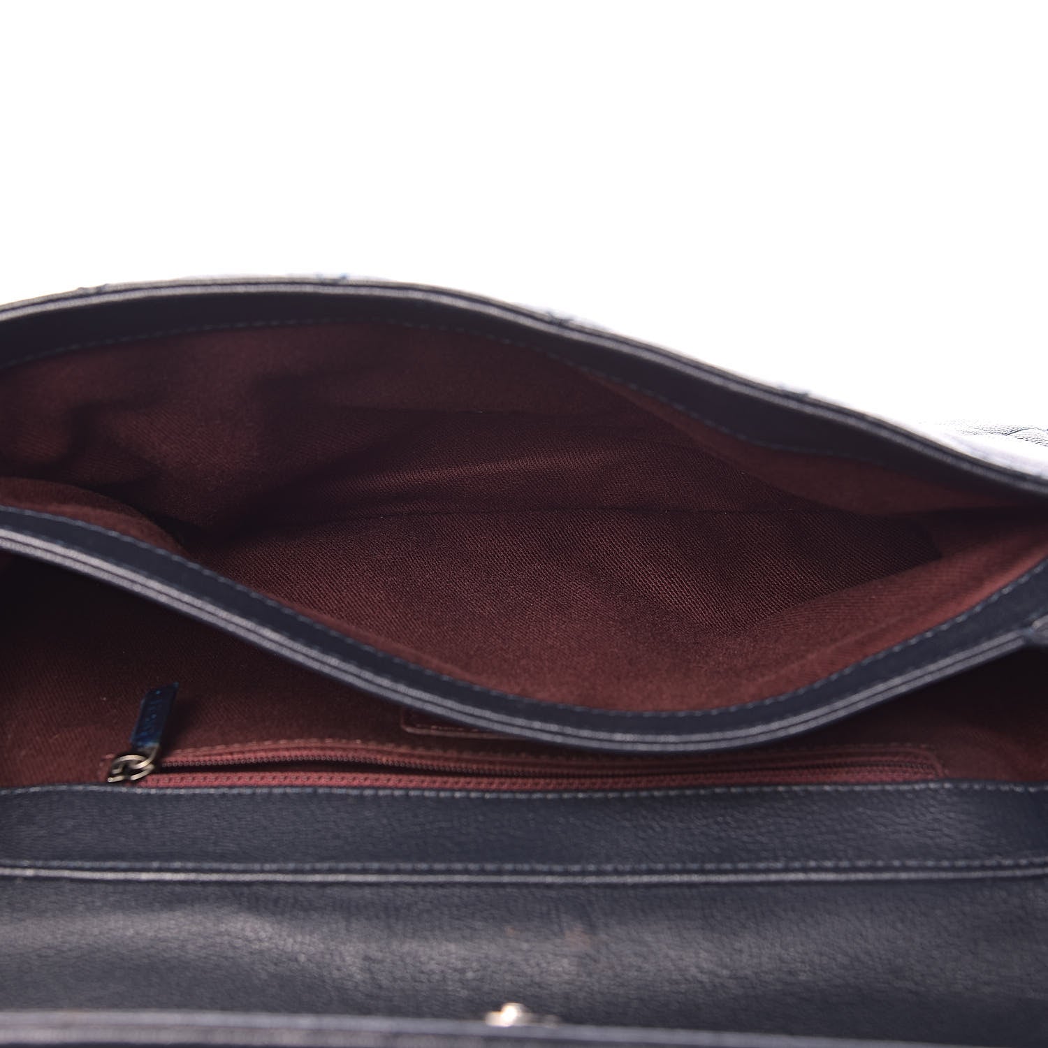 Chanel Goatskin Quilted Large Perfect Edge Flap Navy 6 of 20