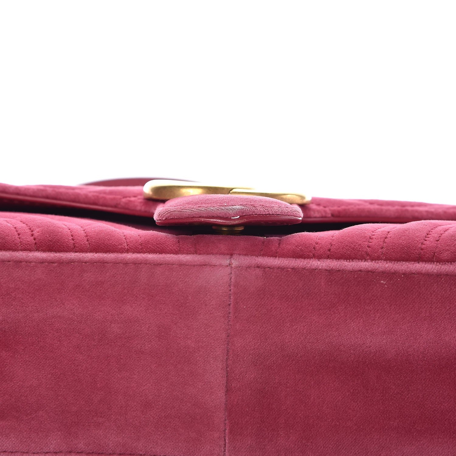 Gucci Velvet Matelasse Small GG Marmont Shoulder Bag Light Raspberry Rose 13 of 18