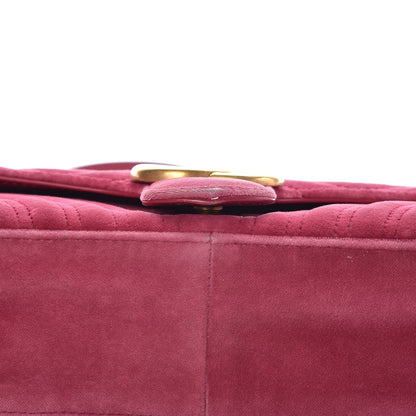 Gucci Velvet Matelasse Small GG Marmont Shoulder Bag Light Raspberry Rose 13 of 18