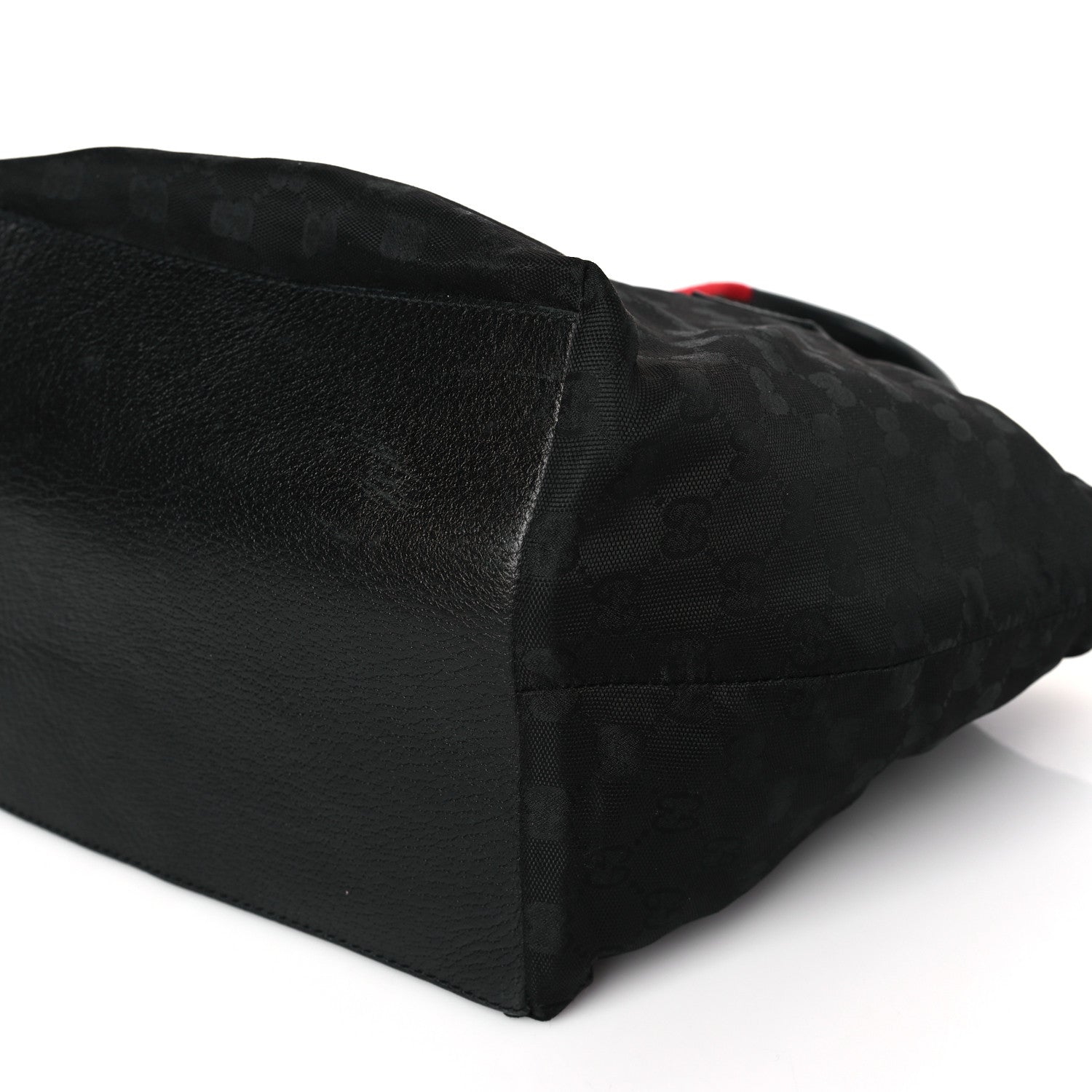 Gucci GG Monogram Medium Web Handle Bucket Tote Black 9 of 9