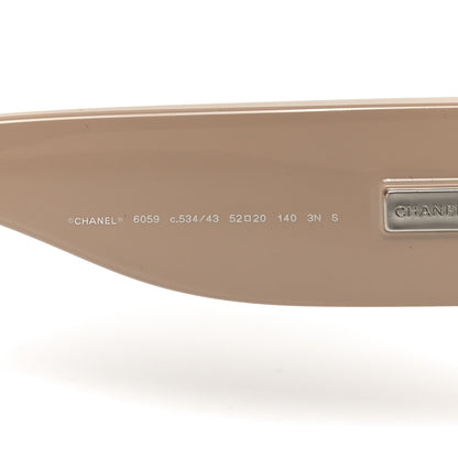 Chanel Acetate Square Sunglasses 6059 Black Beige 5 of 7