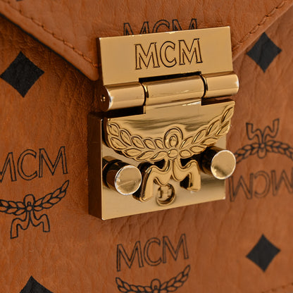 MCM Visetos Patricia Crossbody Bag Cognac 12 of 15