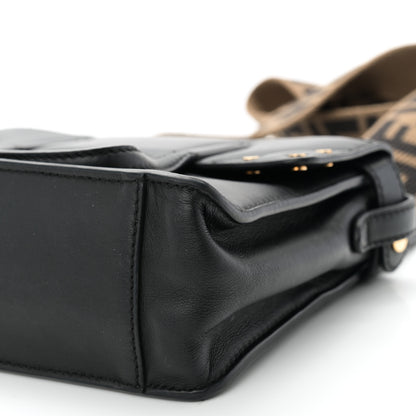 Fendi Vitello Grace Matte Small Flip Tote Black 9 of 9