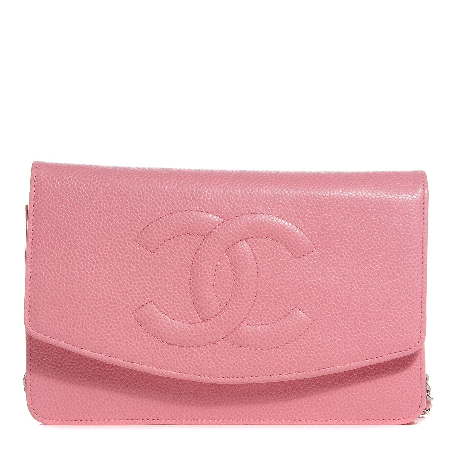 Chanel Caviar Timeless CC Wallet on Chain WOC Pink 1 of 8