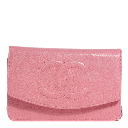 Chanel Caviar Timeless CC Wallet on Chain WOC Pink 1 of 8