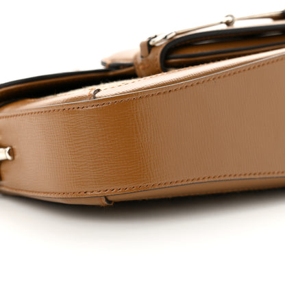Gucci Monogram Small Horsebit 1955 Asymmetric Shoulder Bag Beige Brown Sugar 9 of 10