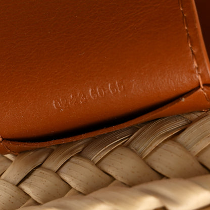 Chloe Raffia Smooth Calfskin Medium Sense Basket Caramel 8 of 14
