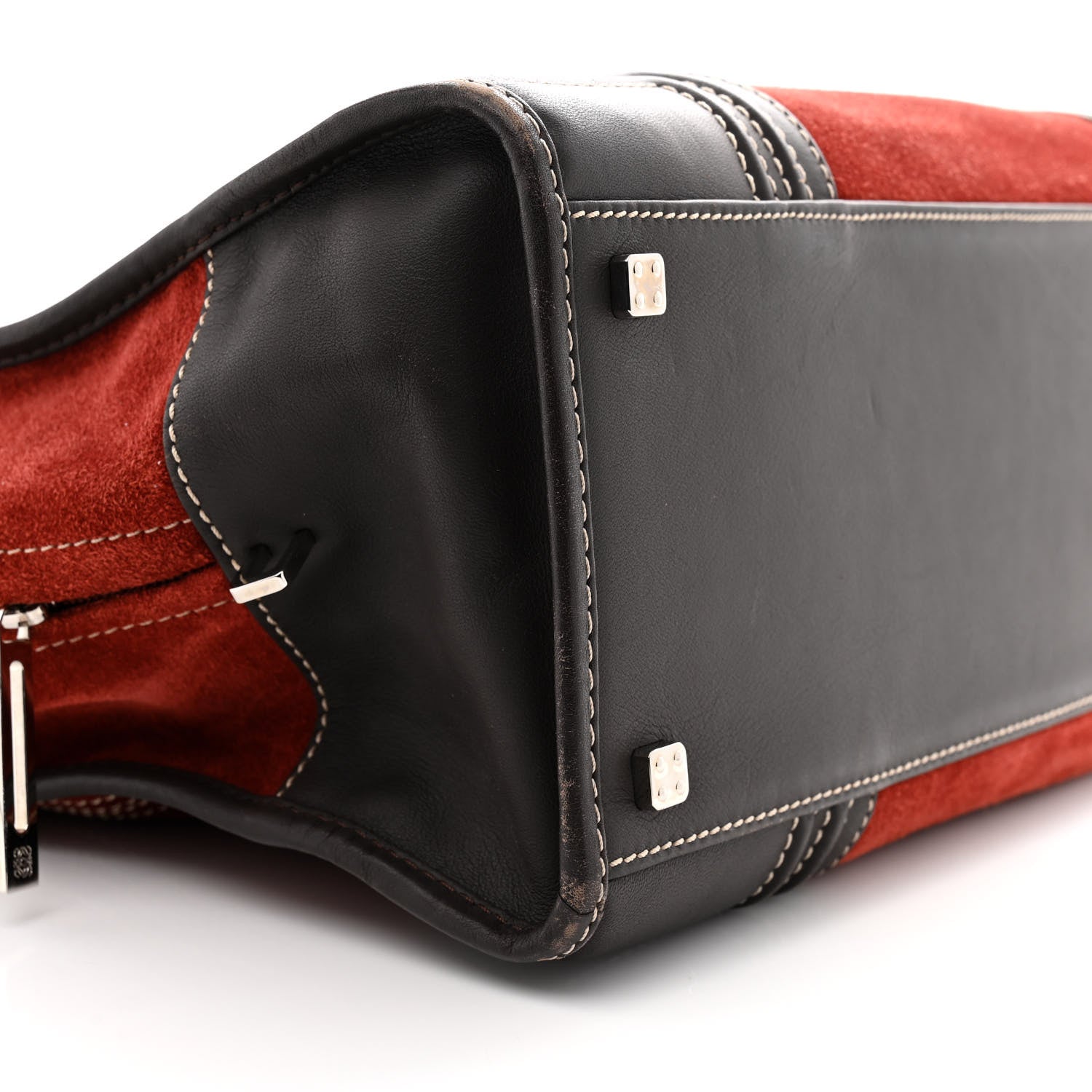 Loewe Suede Amazona 36 Burgundy 9 of 13