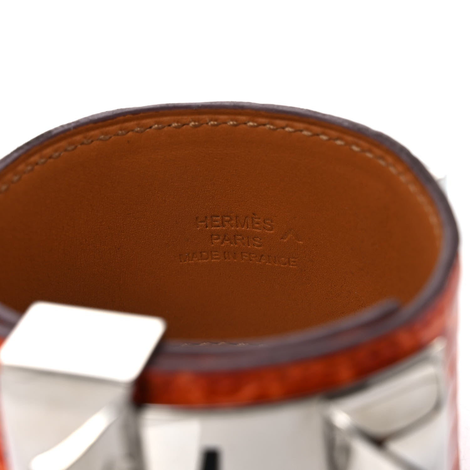 Hermes Crocodile Collier de Chien CDC Bracelet T2 Orange 4 of 5