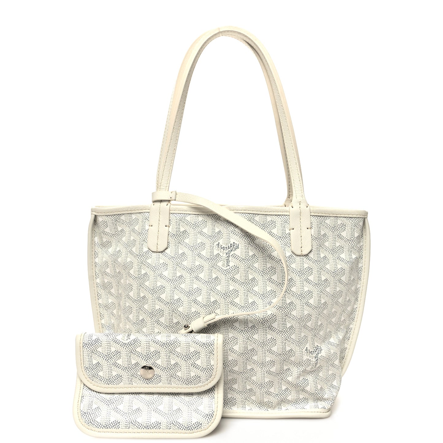 Goyardine Reversible Mini Anjou White