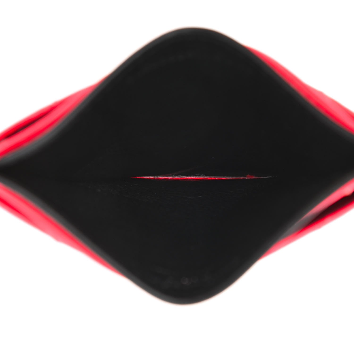 Saint Laurent Grain De Poudre Matelasse Chevron Monogram Credit Card Case Neon Pink 5 of 9