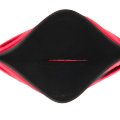 Saint Laurent Grain De Poudre Matelasse Chevron Monogram Credit Card Case Neon Pink 5 of 9