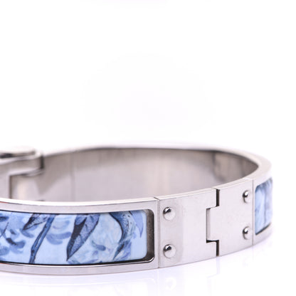 Hermes Enamel Printed Narrow Equateur Hinged Bracelet S 8 of 12