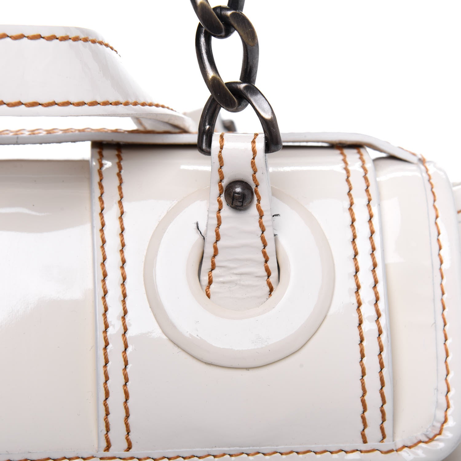Fendi Patent B Bag White 19 of 29