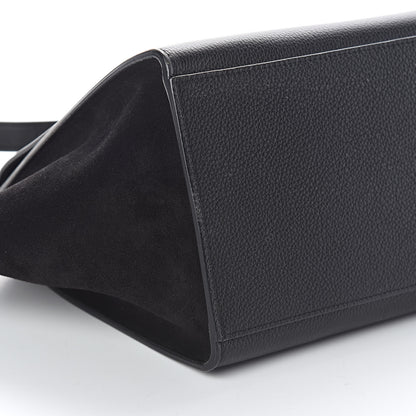 Celine Drummed Calfskin Suede Small Trapeze Black 8 of 9