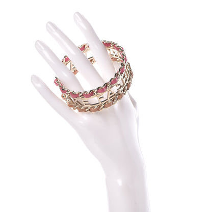 Chanel Lambskin Chain Bangle Pink Gold 2 of 6