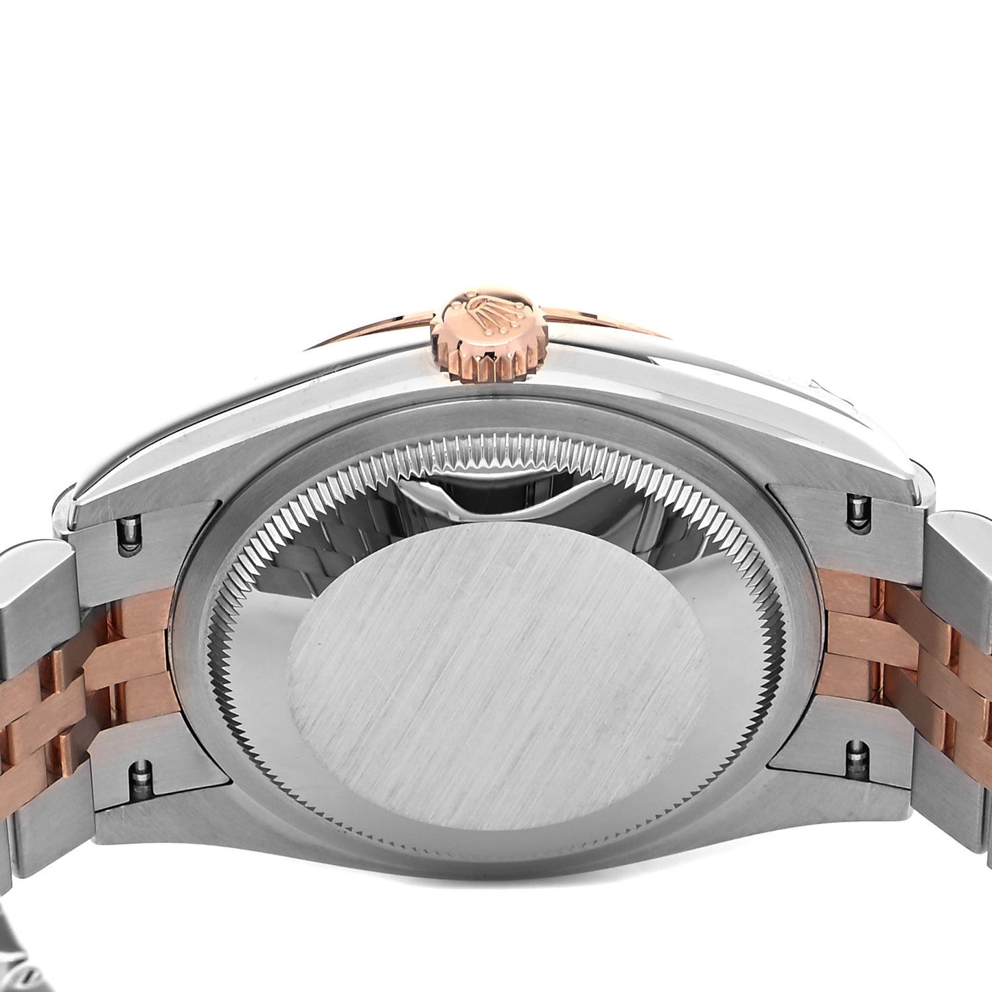 Stainless Steel 18K Everose Gold 36mm Oyster Perpetual Datejust Watch White Roman 126231