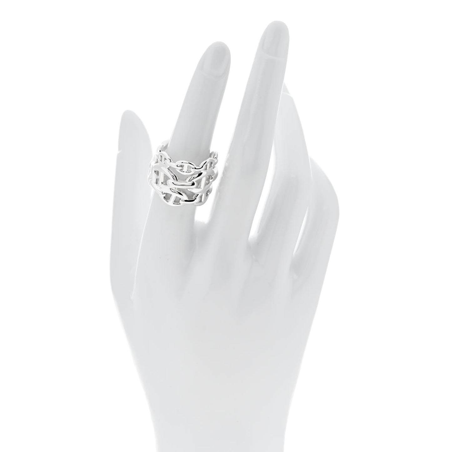 Sterling Silver GM Chaine d'Ancre Enchainee Band Ring 54 7