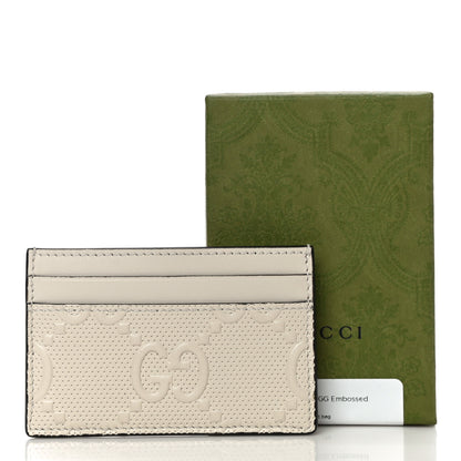 Gucci Calfskin GG Tennis Embossed Card Holder Mystic White 10 of 10