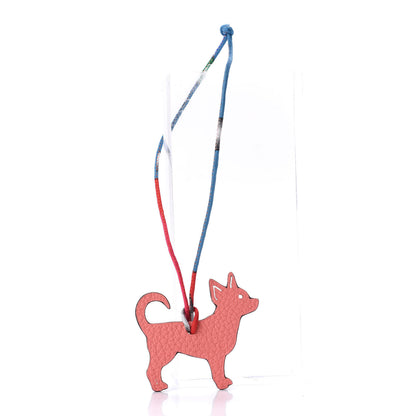 Hermes Togo Epsom Petit H Chihuahua Bag Charm Rose Lipstick Bleu Frida 3 of 6