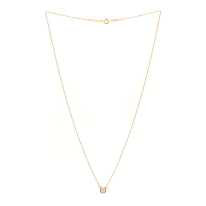 Tiffany 18K Yellow Gold Diamond .17ct Elsa Peretti Diamonds by the Yard Pendant Necklace 3 of 5