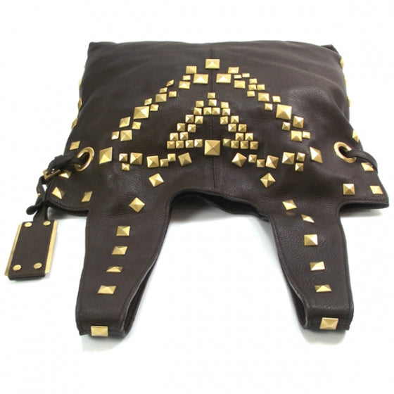 Givenchy Leather Studded George V Bag Brown 6 of 10