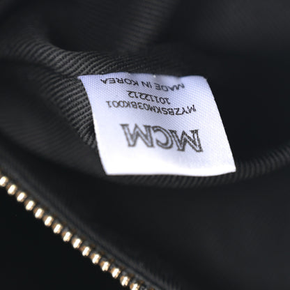 MCM Calfskin Monogram Klara Crossbody Pouch Black 6 of 9