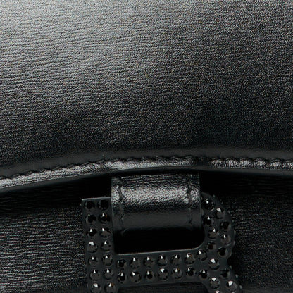 Balenciaga Shiny Box Calfskin Strass Hourglass Top Handle Bag XS Black 8 of 11