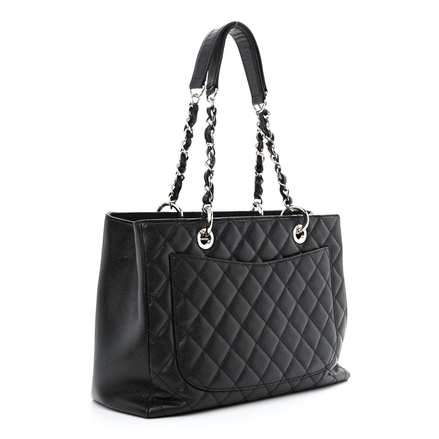 Caviar Quilted Grand Shopping Tote GST Black
