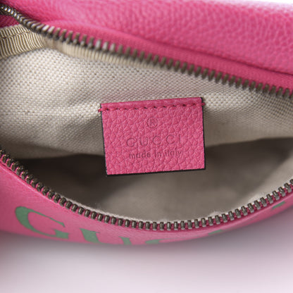 Gucci Grained Calfskin Small Logo Belt Bag Box Pink Green 6 of 10