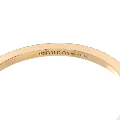 Gucci 18K Yellow Gold GG Running Charm Ring 55 7.25 4 of 6
