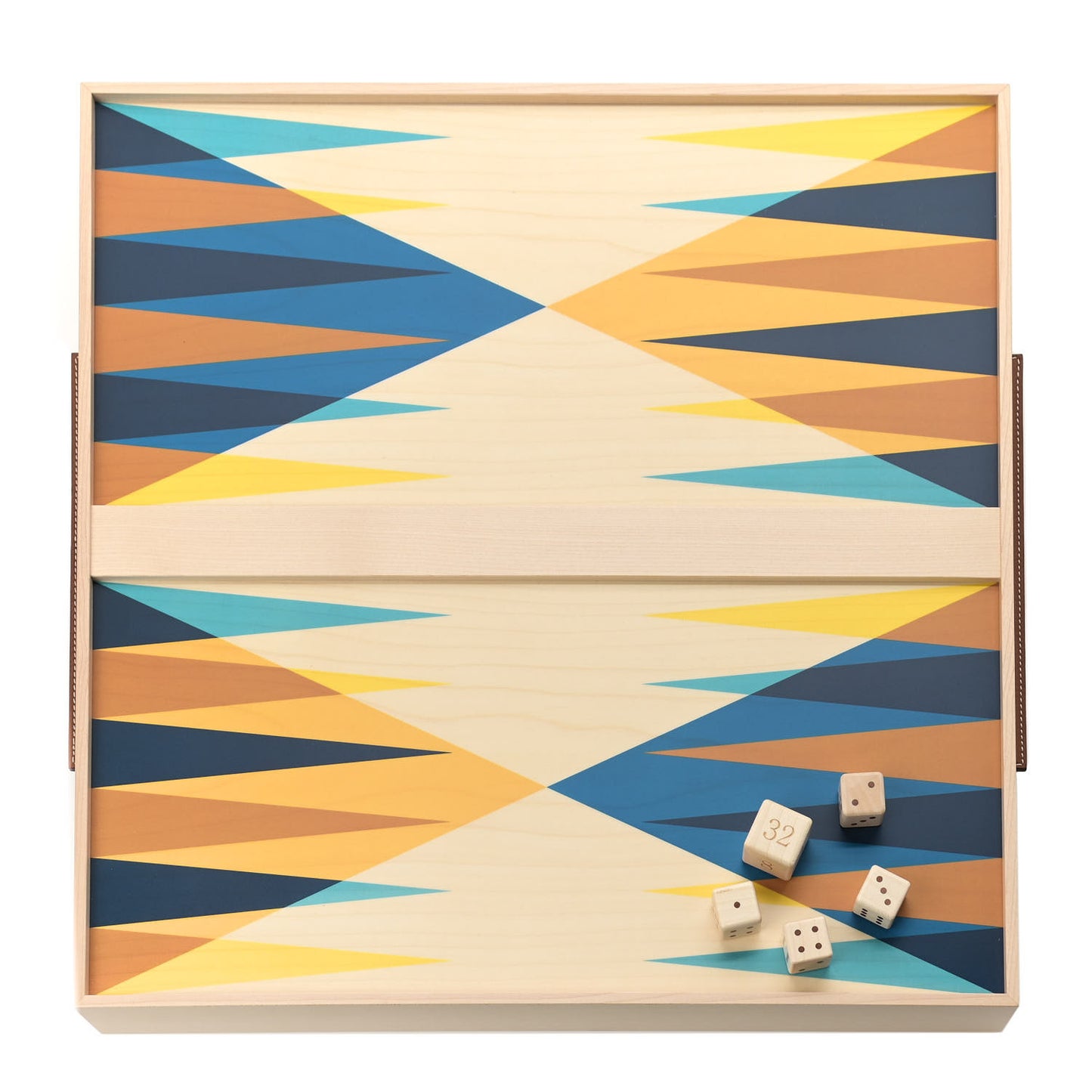 Natural Maple Wood Taurillon Palio Backgammon Game Set