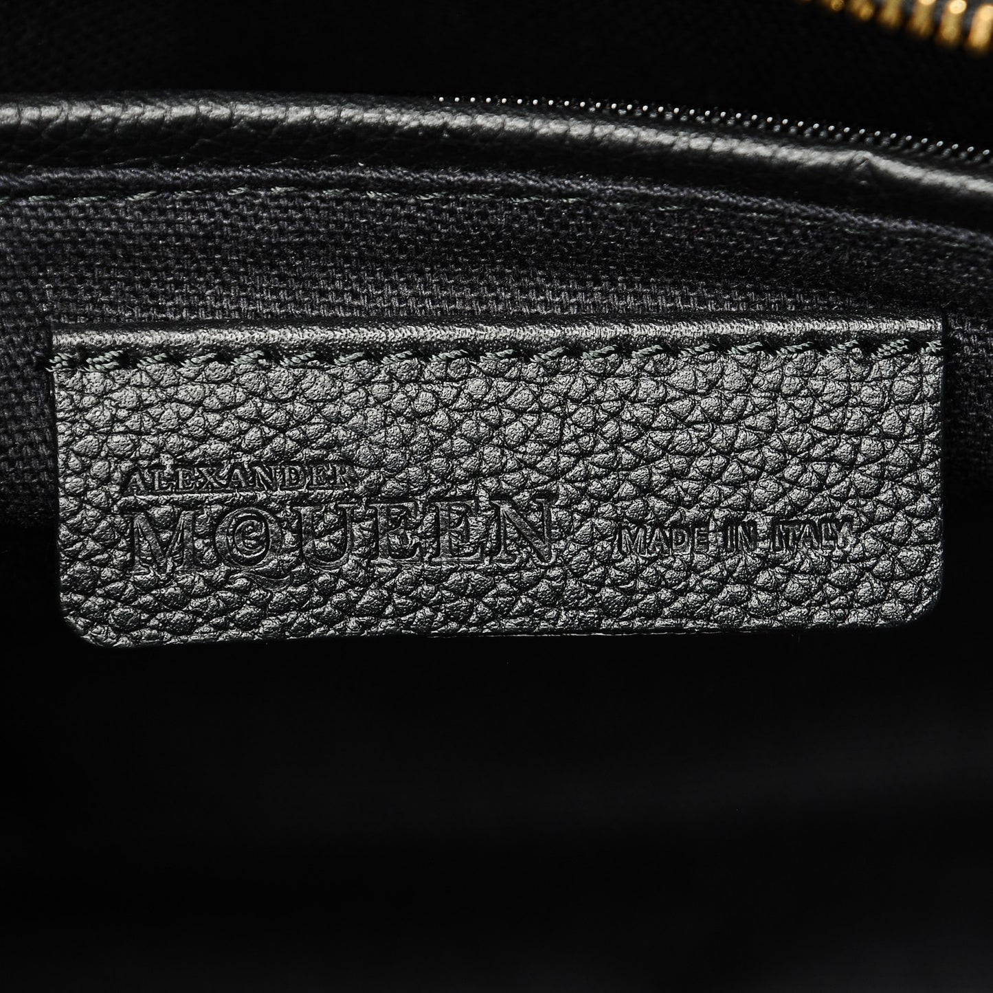 Pebbled Calfskin Padlock Pocket Tote Black