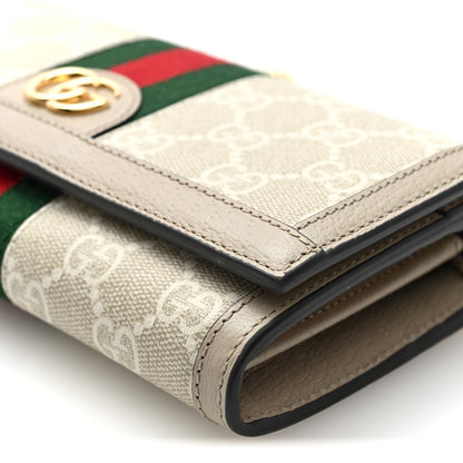 Gucci GG Supreme Monogram Calfskin Ophidia Wallet On Chain Beige  Mystic White Oatmeal 11 of 11