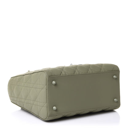 Christian Dior Ultra Matte Calfskin Cannage Medium Lady Dior Green 4 of 11