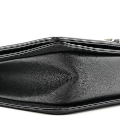 Chanel Grained Calfskin Quilted New Medium Boy Flap Black 9 of 10