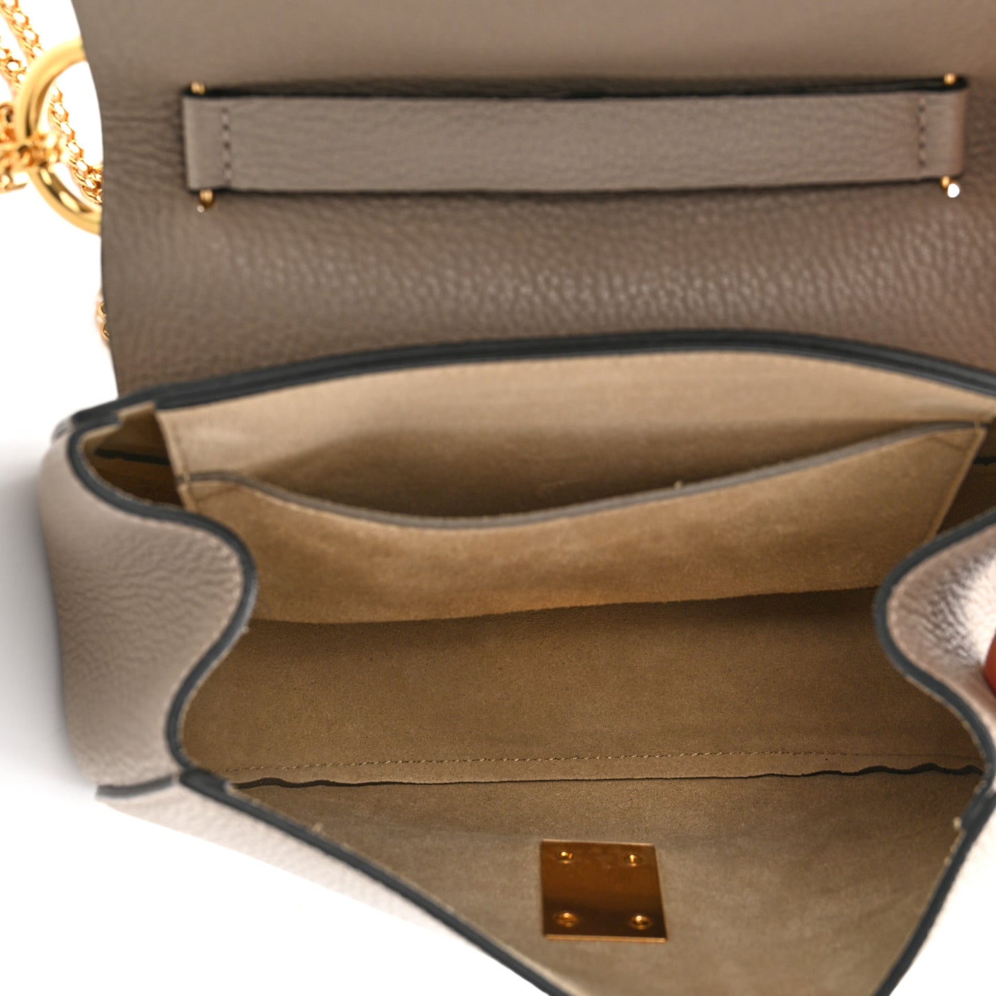 Grained Lambskin Drew Shoulder Bag Motty Grey