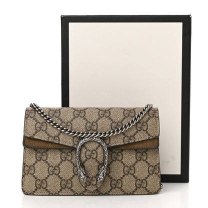 Gucci GG Supreme Monogram Super Mini Dionysus Shoulder Bag Taupe 13 of 13