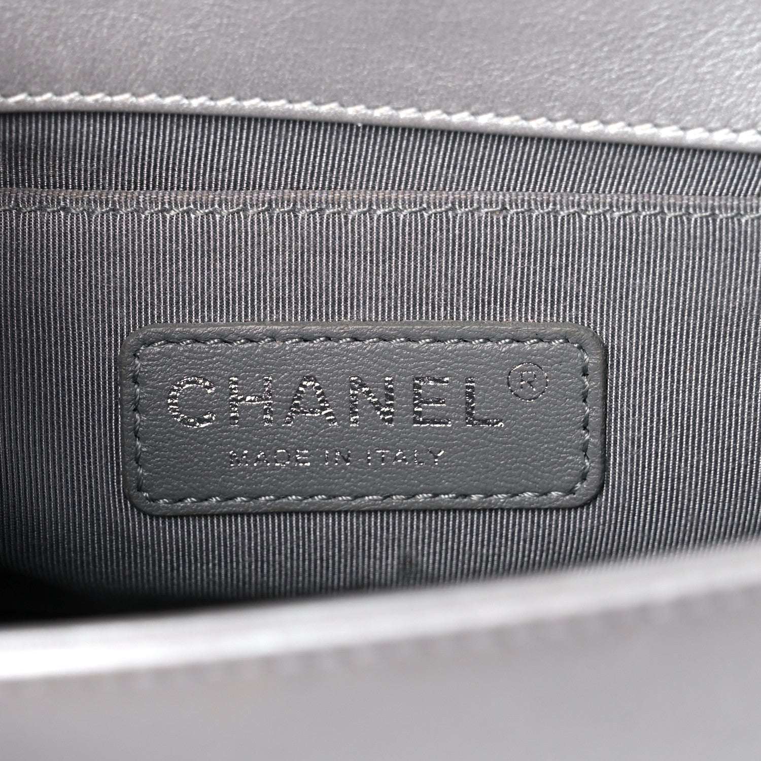Chanel Metallic Calfskin Quilted Small Boy Flap Silver 6 of 17