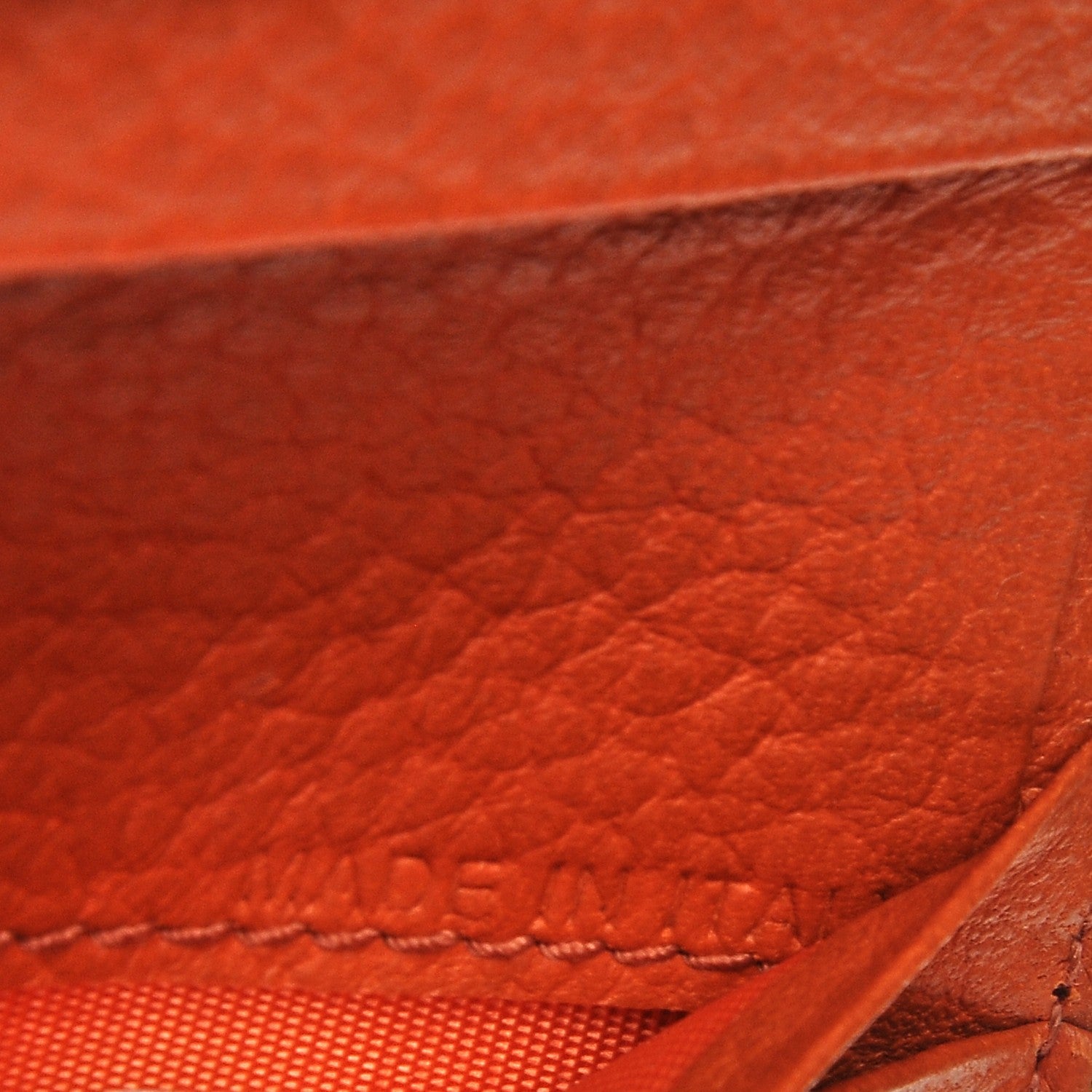 Valentino Garavani Pebbled Calfskin Rockstud Compact Zip Around Wallet Orange 7 of 9