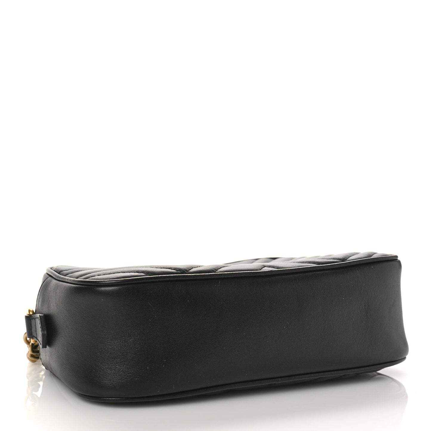 Calfskin Matelasse Small GG Marmont Chain Shoulder Bag Black
