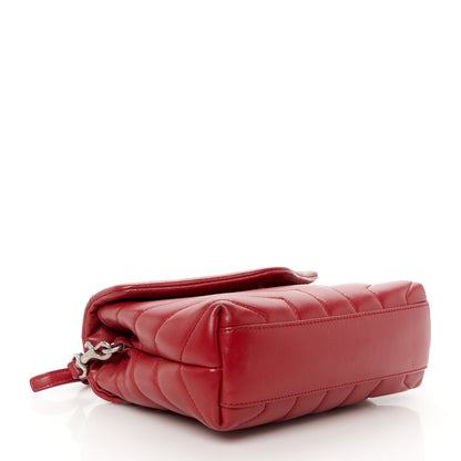 Saint Laurent Calfskin Y Quilted Monogram Toy Loulou Crossbody Bag New Lipstick 4 of 13