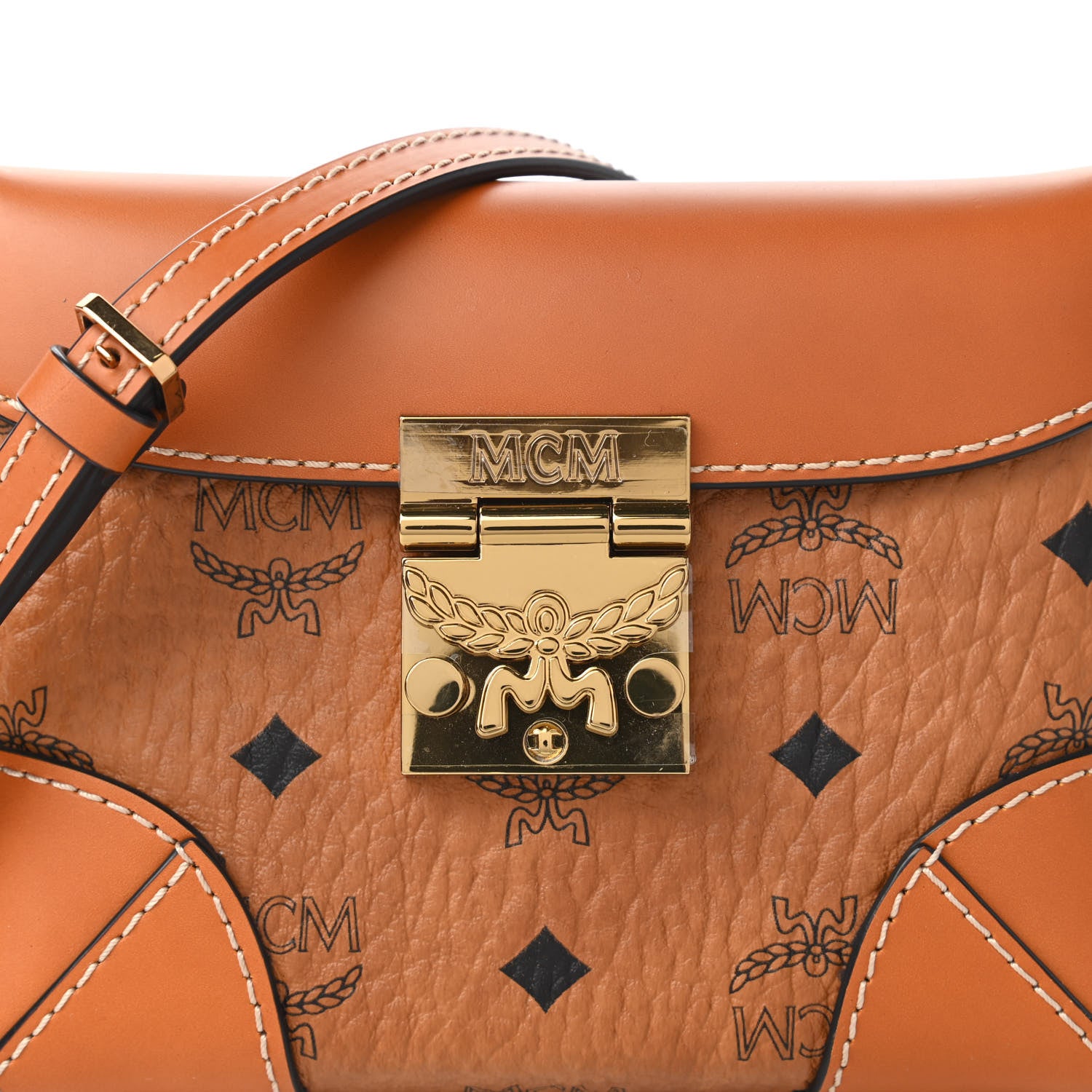 MCM Visetos Soft Berlin Convertible Belt Bag Cognac 10 of 10