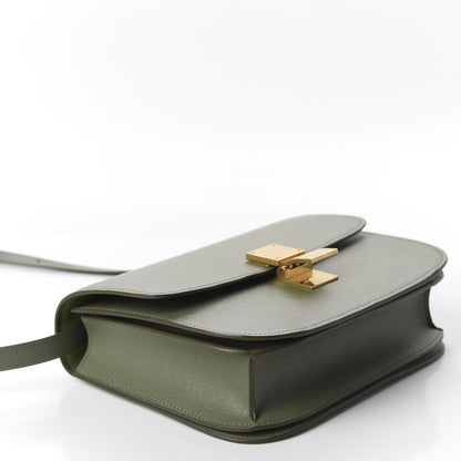 Celine Liege Calfskin Medium Classic Box Flap Bag Light Khaki 3 of 9