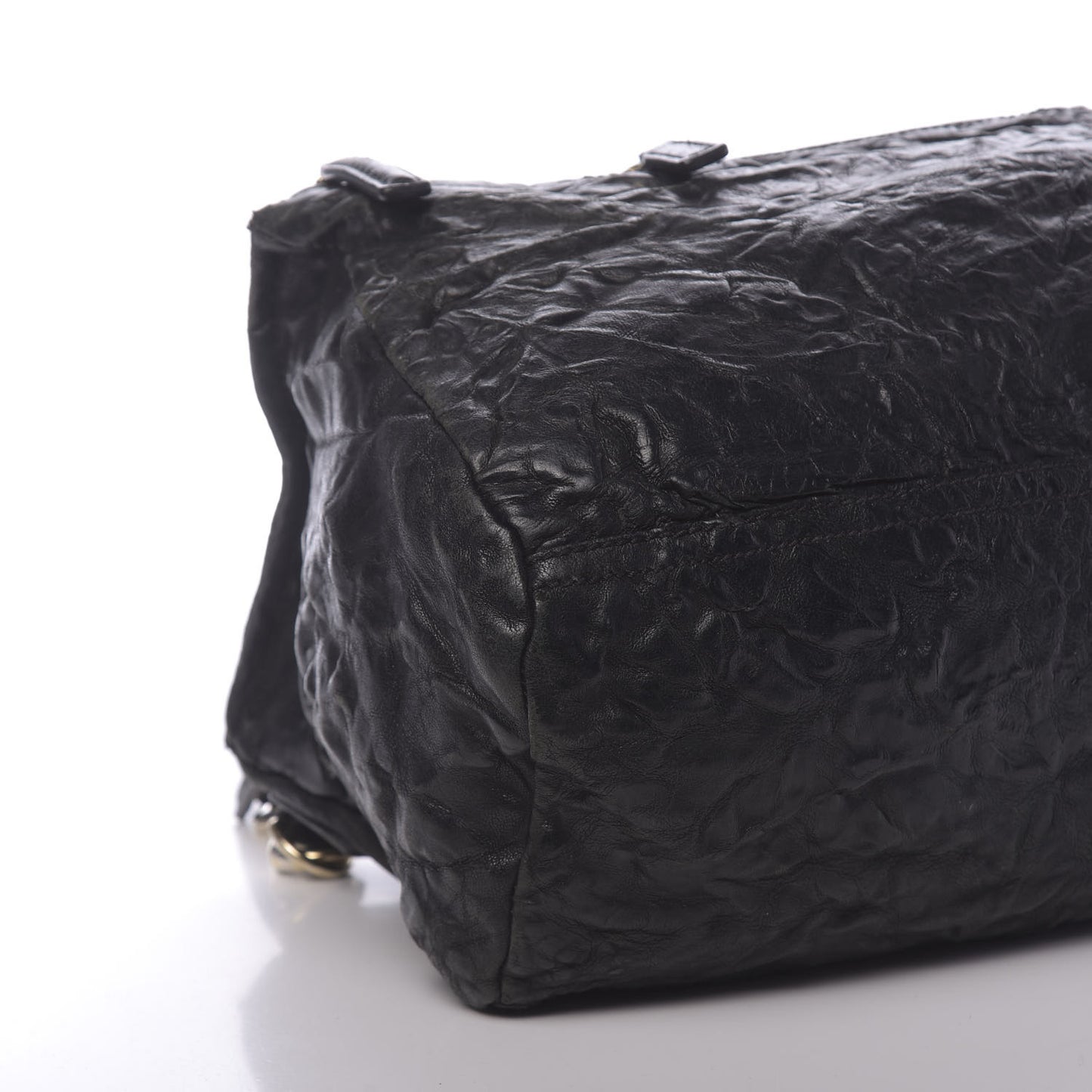Tumbled Sheepskin Medium Pandora Bag Black