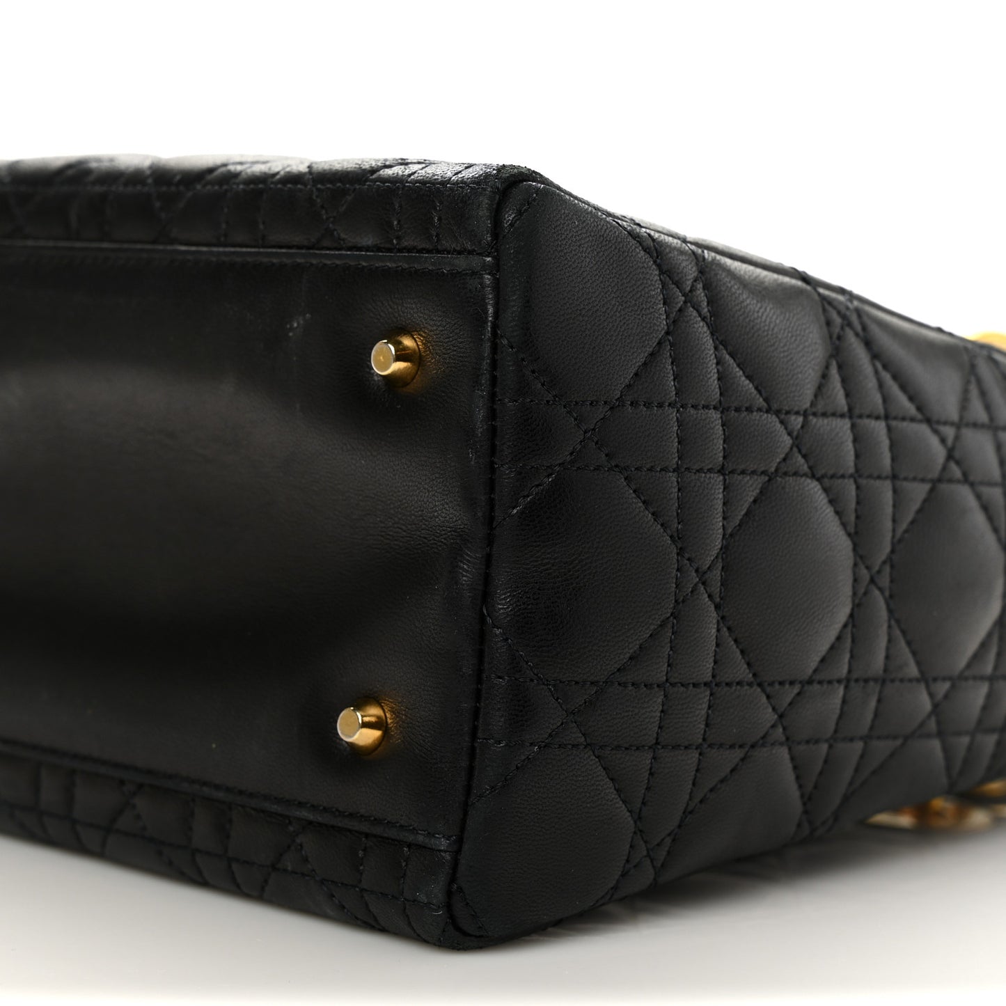 Lambskin Cannage Medium Lady Dior Black