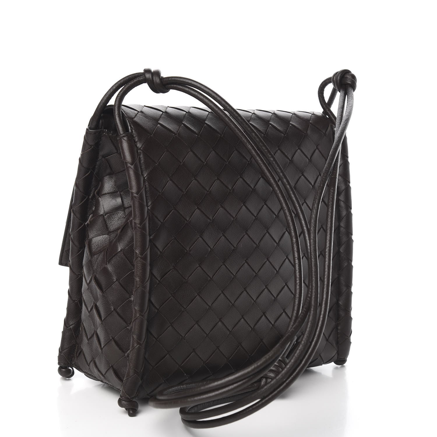 Bottega Veneta Nappa Intrecciato Small Knot Flap Crossbody Fondente 3 of 9