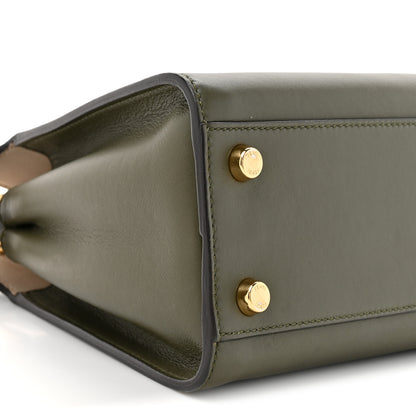 Fendi Vitello Tahiti Burro Medium Peekaboo Iconic Essentially Satchel Asparago Camelia 11 of 12