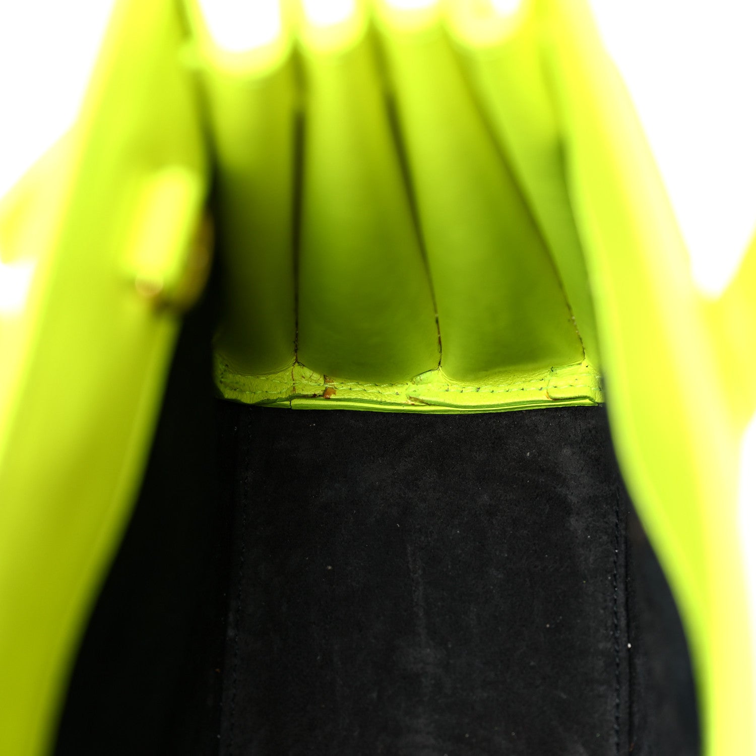 Saint Laurent Calfskin Nano Sac De Jour Neon Yellow 12 of 27
